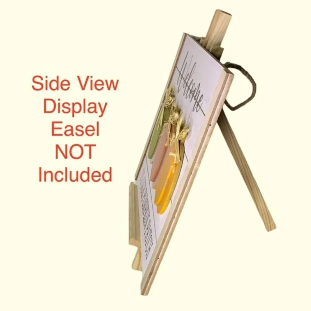 Shabby Chic Wall Hanging Farmhouse Harvest 3D Wood Pumpkin Rustic Multicolor NEW